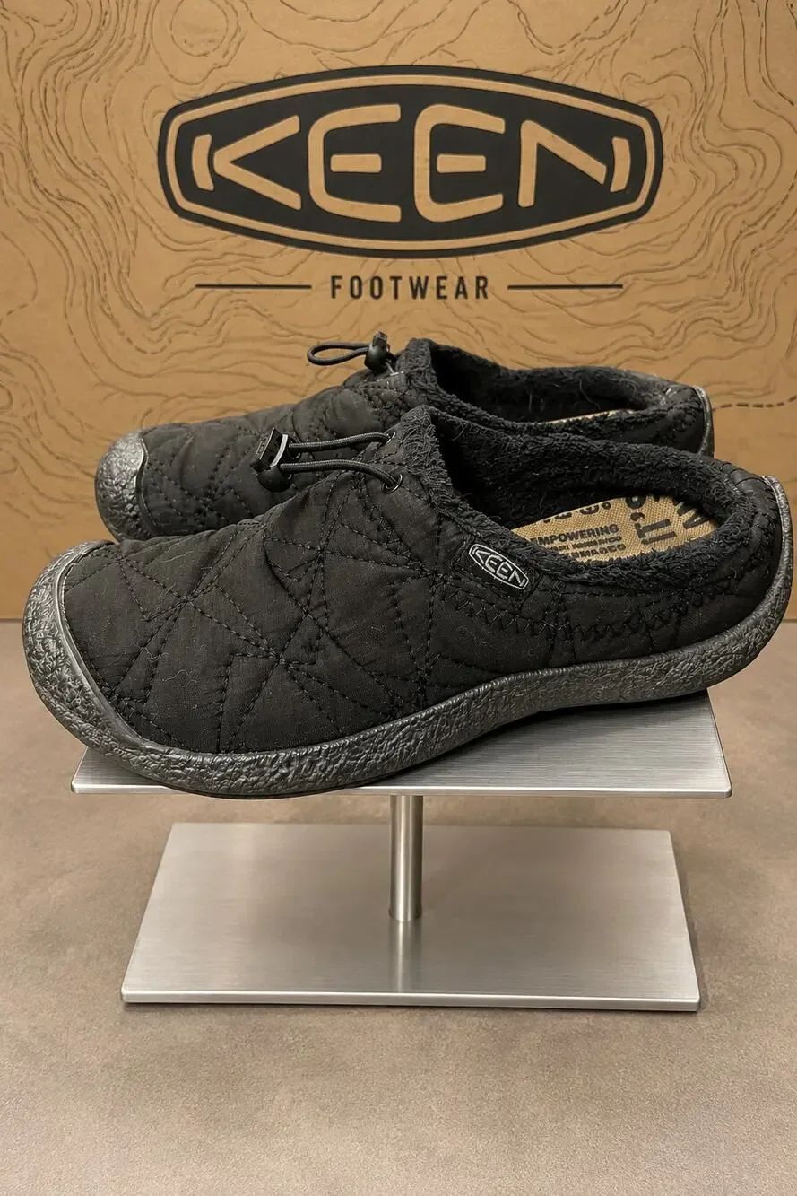 KEEN Howser Slide Black Quilted Slip On Shoes Sz 7 w/ Box 10281